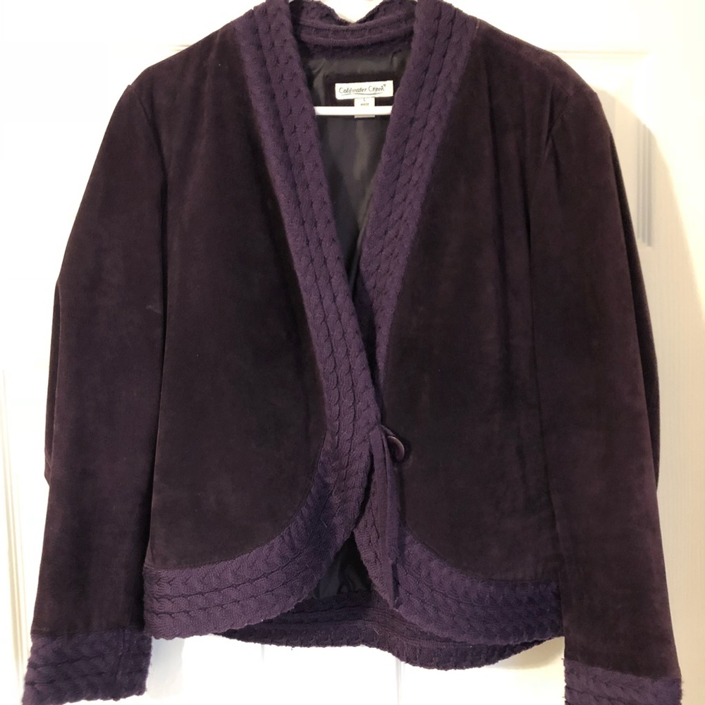 Purple suede Coldwater creek jacket size large